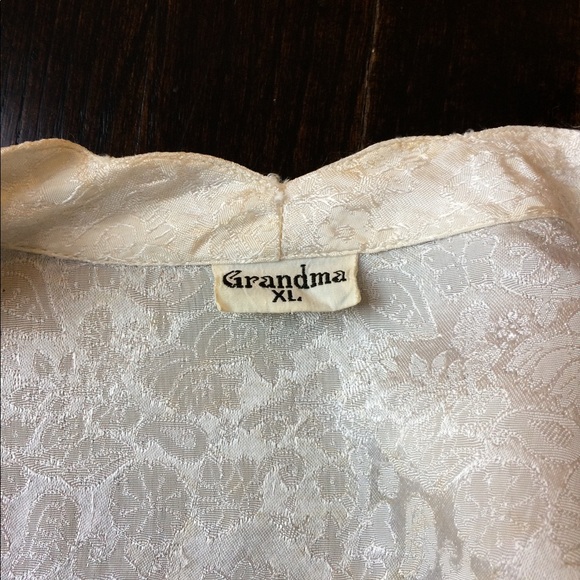 Vintage Shiny Floral Paisley Button Up Blouse - Picture 5 of 5